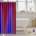 thumbnail image 3 of Pink Blue Red Shower Curtain Ombre Abstract Bathroom Curtains Women Men,Neon Stripes Geometric Fabric Shower Curtain,Gradient Stripe Bath Curtain Bathroom Decor 72"Wx84"L, 3 of 4