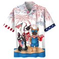 thumbnail image 4 of Camisetas estampadas en 3D con la bandera de EE. UU. a la moda para hombres, ropa divertida con estampado de perro y animal, camisetas hawaianas de manga corta para playa, vacaciones, Y2k, 4 of 5