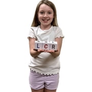 LCR Left Center Right Dice Game - Junior Size (One Game - Color RED)