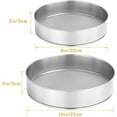 thumbnail image 2 of 2 Pack Flour Sifter for Baking,Stainless Steel Fine Mesh Strainers,60 Mesh Round Sifter Steel for Baking Cake Bread (8-Inch and 10-Inch), 2 of 6
