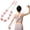 Pink, variant on NCQ Manual Back Massage Roller Rope, Handheld Massage Ball Roller Anti Cellulite Massage Roller, Fascia Roller Manual Massage Strap for Back Neck Shoulder Waist Leg Muscle