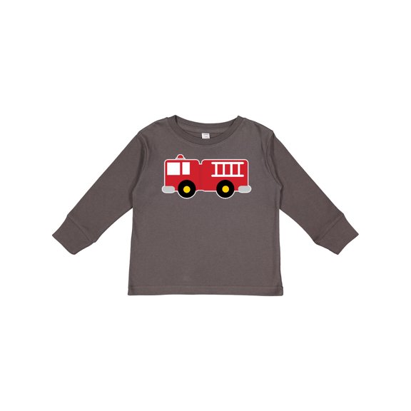 Inktastic Fire Truck Childs Fireman Boys or Girls Long Sleeve Toddler T-Shirt