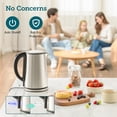 thumbnail image 4 of Cosori Electric Kettle, Cool-Touch Double Wall Stainless Steel Insulated, Automatic Shut Off & Boil-Dry Protection, Durable Tea Kettle Boiler & Heater, 1.5L/1500W, Silver, 4 of 7
