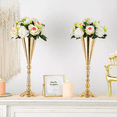 thumbnail image 4 of 2pcs Base Soporte Portaflores Velas Metal Decora Fiesta Boda DORADO, 4 of 5