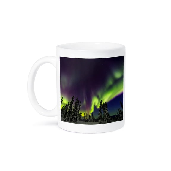 3drose, Aurora Borealis, the Northern Lights, Near Fairbanks, Alaska., 11oz Mug