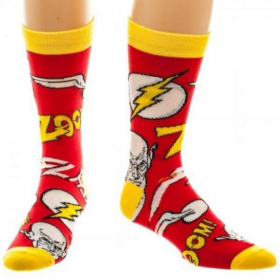 Crew Socks - DC Comics - Flash Symbols All over Print New cr3gwidco