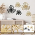 thumbnail image 3 of 5Pcs Multicolor Double-Layer Floral Metal Wall Art Boho Double Layered Iron Flower Wall Hanging Art- Contemporary Home Decor for Living Room, Bedroom, and TV Background, 3 of 12