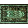 thumbnail image 1 of Ahgly Company Indoor Rectangle Persian Turquoise Blue Traditional Area Rugs, 7' x 10', 1 of 4
