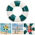thumbnail image 4 of Green Striped Pool Ring, Classic Inflatable Inner Tube, Floats, Water Toys for Summer Pool Parties, 4 of 6