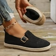 thumbnail image 5 of Dakaela Casual Espadrilles Flats for Women Comfort Linen Slip on Walking Shoes Closed Toe Mesh Knit Ballet Dress Loafers Black 6, 5 of 8
