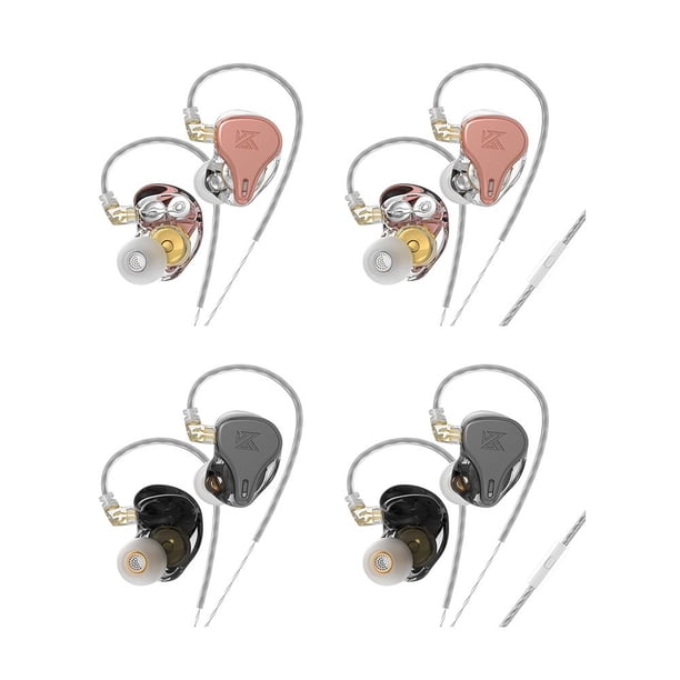 Audífonos deportivos dinámicos con cable para amantes de la música (oro rosa sin micrófono)