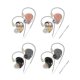 thumbnail image 1 of Audífonos deportivos dinámicos con cable para amantes de la música (oro rosa sin micrófono), 1 of 7