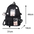 thumbnail image 2 of Mochila con lindos accesorios de pin colgante de felpa mochila escolar kawaii linda mochila estética, 2 of 6