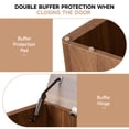 thumbnail image 3 of Wirrytor Walnut Curved Edge Storage Bench, Arched Panel Flip-Top Shoe Bench With Buffer Hinge, 220 Lbs Weight Capacity Entryway Organizer For Toys Blankets Hallway Bedroom Living Room, 3 of 6