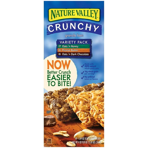 Nature Valley Crunchy Granola Bars Variety Pack, 2-Bar ...