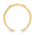 thumbnail image 2 of 14k .02ct Diamond Scroll Toe Ring Size, 2 of 3