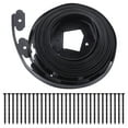 thumbnail image 1 of Kit de borde de jardín de plástico negro de 33 pies y 2 pulgadas de altura de Uxcell para el patio, 1 of 7
