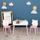 thumbnail image 3 of Mesa y silla para niños, escritorio de madera de 3 piezas para niños pequeños con respaldo animal, mesa de actividad para dibujar, aprender, sala de juegos o guardería, 3 of 4