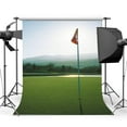 thumbnail image 1 of BSDHOME Polyester 5x7ft Golf Course Backdrop Jungle Forest Backdrops Mountain Banner River Green Grass Meadow Spring Photography Background for Kids Baby Outdoor Sports Activity Photo Studio Props, 1 of 3