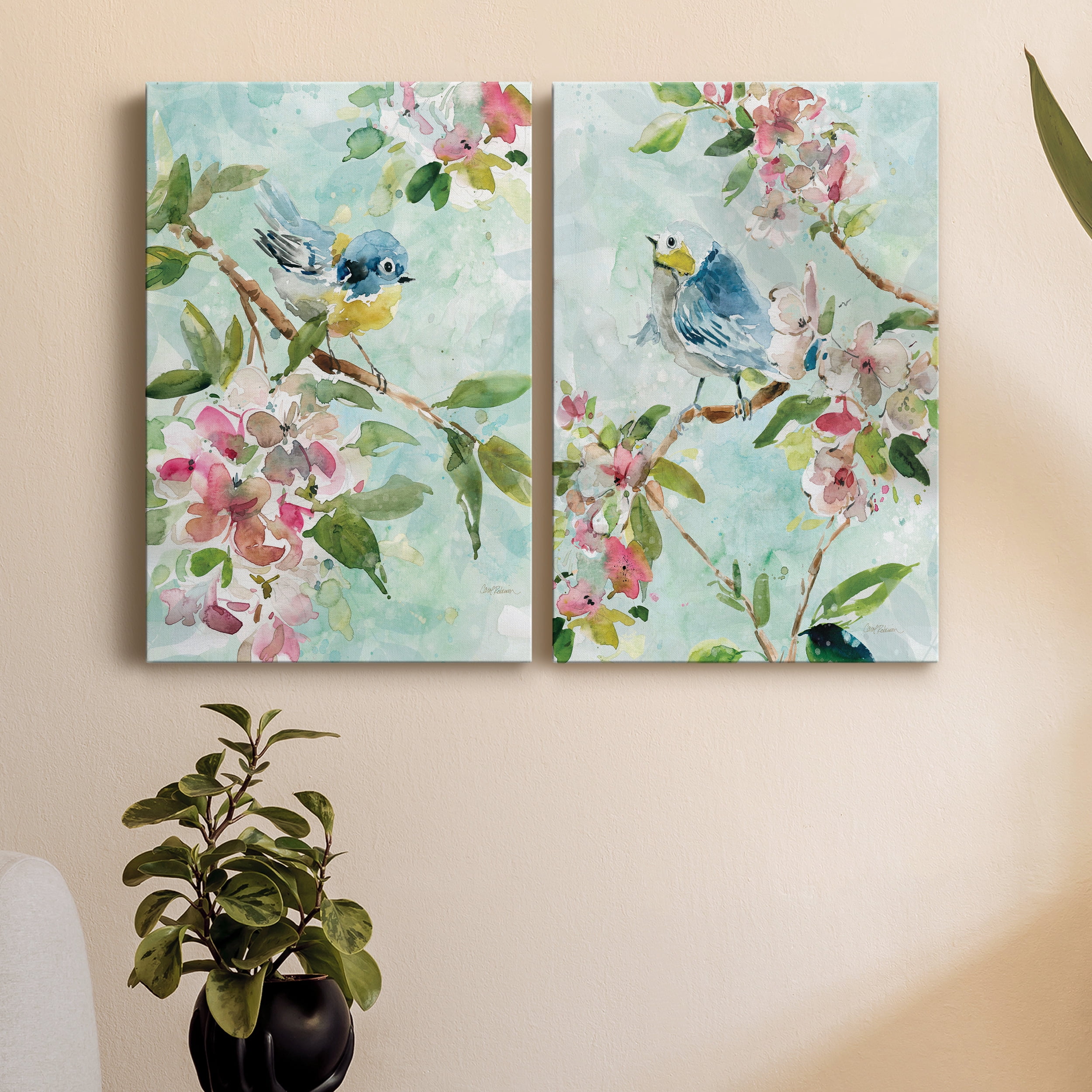 Asbury Garden Song I Premium Gallery Wrapped Canvas - Ready to Hang - Set of 2 - 18 x 27 Each