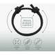 thumbnail image 3 of Pulsera Ajustable Cuerda  Para Hombre O Mujer Xtellar Negro 8 Cm 17 Cm, 3 of 4