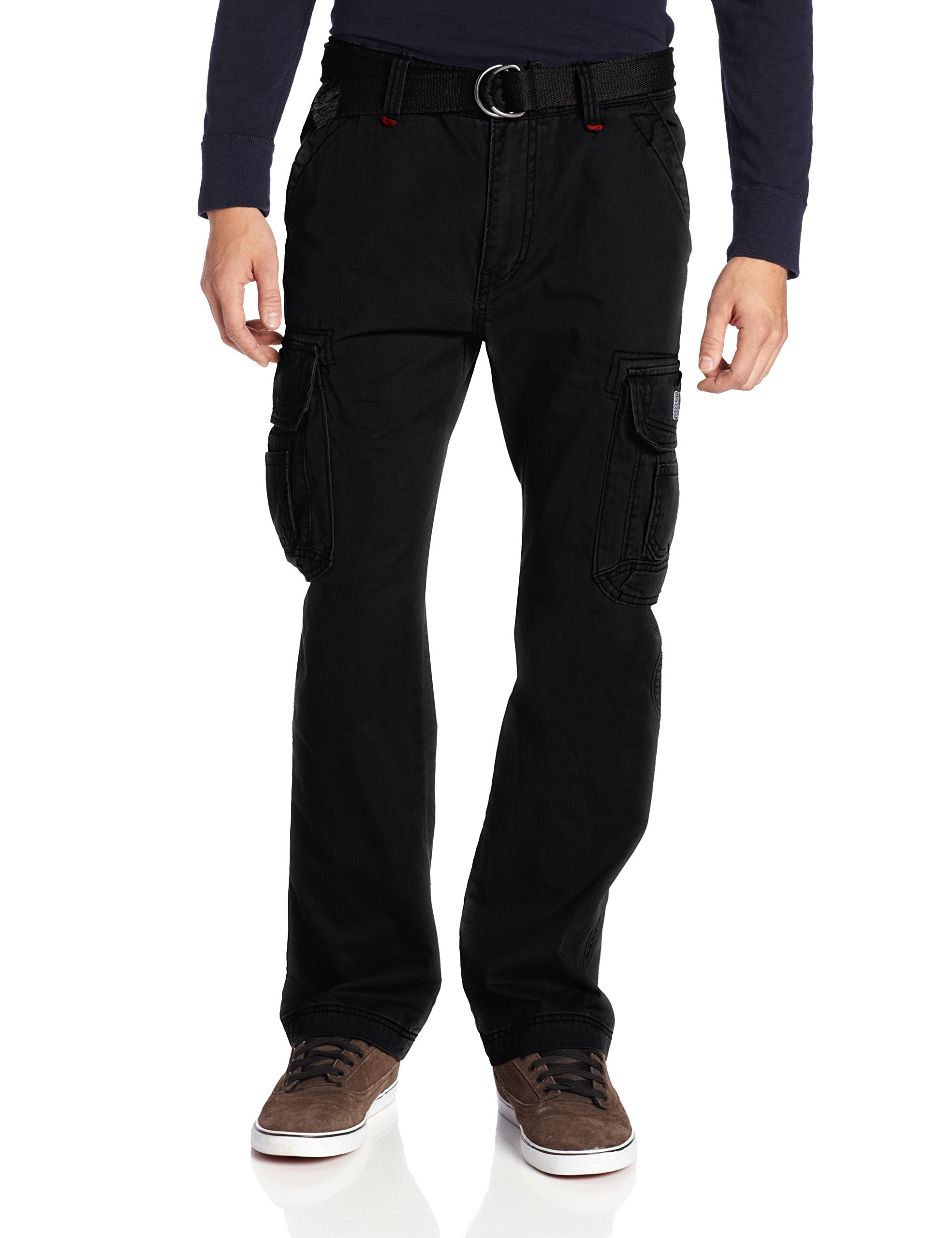 Men's Casual Black Cotton Jeans Plus Size 36-52 Stretch Loose Fit Baggy Pants 