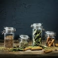 thumbnail image 3 of Mason Craft & More 4 Piece Airtight Glass Clamp Jar with Lids, Clear Square Mason Jars Storage Canisters (7oz, 12oz, 17oz, 22oz), 3 of 7