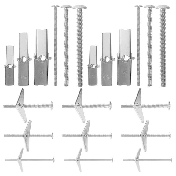 KAKOWELY 8.50X1.20X1.00In Silver Spring Toggle Bolt 24Pcs For Drywall Repair And Fastening