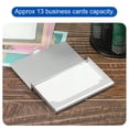 thumbnail image 5 of Uxcell 3.6x2.3x0.3 Inch Name Cards Case Alloy Business Card Holder 2 Pack Silver, 5 of 5