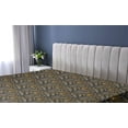 thumbnail image 5 of Ambesonne Flower Fitted Sheet, Silhouettes of Blossoms Art, King Size, Marigold Charcoal Grey, 5 of 5