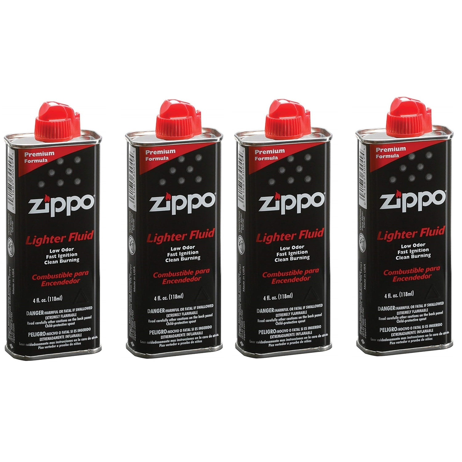 ZIPPO 4oz Lighter Fluid 2 Flint card 1 wick 