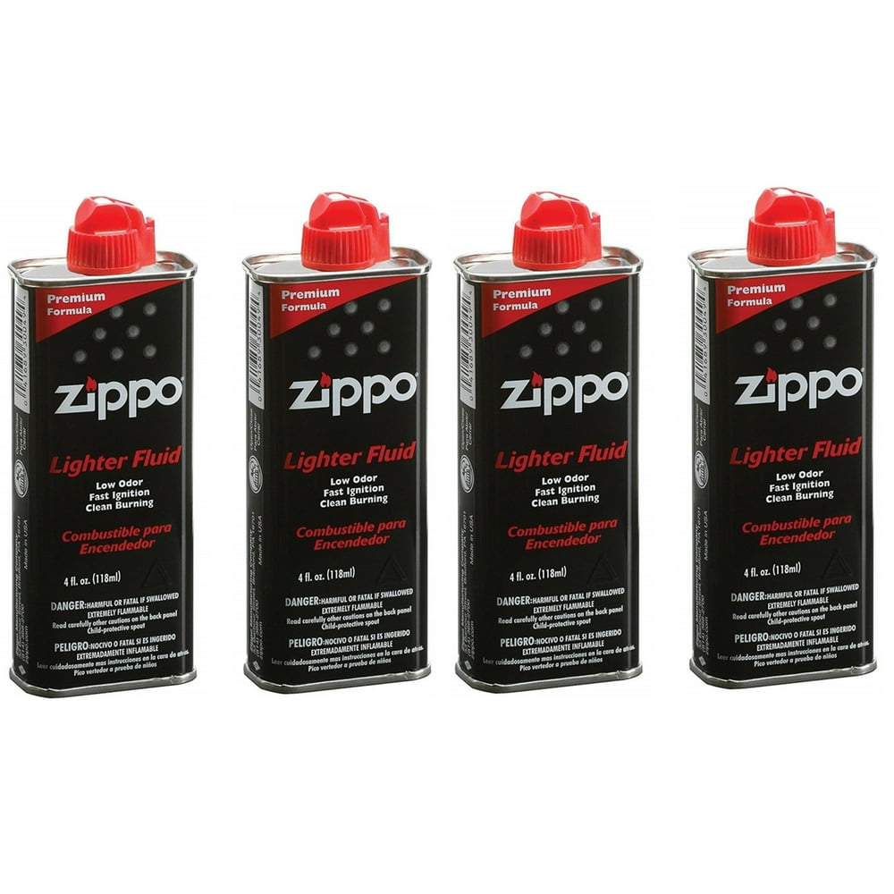 Zippo Lighter Fuel Fluid 4 oz (118ml) 4 Can