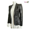 thumbnail image 3 of Guess Tiesto Black Coated Blazer Jacket Single Breast Lined Size 2 Women, 3 of 3