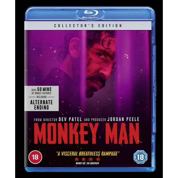 Monkey Man (Blu-ray) Zakir Hussain Dev Patel Vipin Sharma Makrand Deshpande Sikander Kher