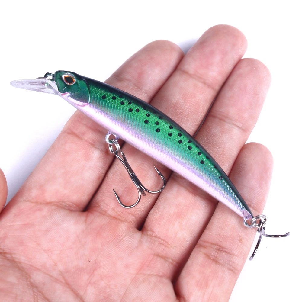 HENGJIA Fishing Lures Large Hard Bait Minnow VIB Lure with Treble Hook Life-Like Swimbait Fishing Bait Popper Crankbait Sinking Lure for Trout Bass Walleye Redfish