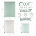 thumbnail image 5 of COOK WITH COLOR 3-Piece Extra Large Cutting Board Set with Rubber Borders, Mint, 5 of 7