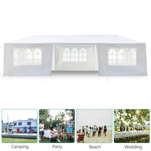 Zimtown Party Wedding Outdoor Patio Tent w/7 Canopy Gazebo Pavilion Event 10'x30'