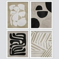 thumbnail image 3 of PixonSign Framed Wall Art Tropical Mid-Century Posters, Set of 4 Hawaiian Geometric Prints Black & White Wall Decor, Nature Wilderness Wall Décor for Living Room, Bedroom, Office - 11"x14" White, 3 of 5