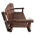 thumbnail image 5 of Innovaze 5FT Rustic Fir Wood Porch Swing, Handcrafted Outdoor Hanging Bench, Heavy-Duty 900lbs, Weather-Resistant for Patio, Garden, Yard, 5 of 12