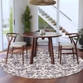 thumbnail image 4 of Farmhouse Purple Large Area Rugs for Bedroom Living Room, Soft Non Slip Carpet Bedside Rug, Vintage Flower Leaf Botanical Plant Round Floor Cover Kitchen Accent Rug 5' for Dining Room/Office, 4 of 9