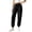 Black#30823JJ, variant on Women's Fleece Lined Cuffed Jogger Pants Solid High Waist Cuffed Casual Trousers Winter Warm Womens Trouser Pants Athletic Workout Gym Fleece Lined Pants Women Beige L