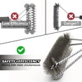 thumbnail image 6 of Bbq Brush, Stainless Steel Grill Brush, Grill Cleaner Tool, Heavy Duty Scrub Brush, 11X6.5 in Wide Single-Head Bristle Layout That Covers More Grill Grate Surface Area to Cut Time, 6 of 6