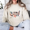 thumbnail image 2 of 4th of July Sweatshirt for Women - USA Map Bible Verse Patriotic Christian Pullover - Faith Graphic Independence Day Shirt, 2 of 7