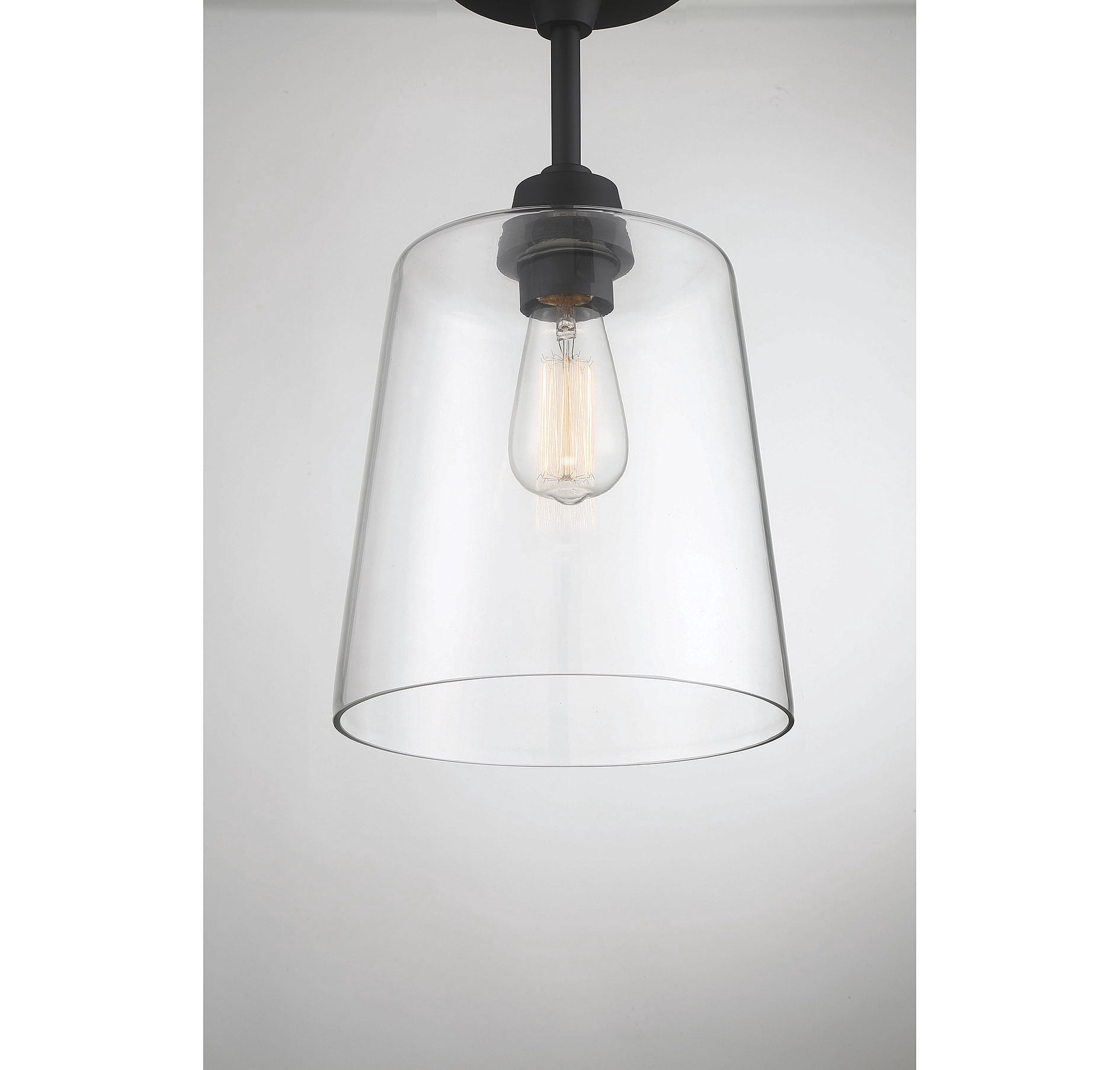 Trade Winds Lighting 1-Light Ceiling Light In Matte Black