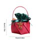thumbnail image 3 of Bolsa de regalo de cuero de Navidad | Bolsita de caramelos de terciopelo y franela navideña | Bolsa festiva Rojo Verde con Asas | Decoración navideña reutilizable | 10x8cm | 1 Conjunto, 3 of 6