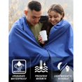 thumbnail image 3 of DUKUSEEK Hooded Stadium Blanket, Waterproof Windproof Outdoor Fleece Blanket - Large (79x56), Portable, Wearable, Warm for Outdoor Camping, Picnic, Stadium, Sports, Beach, Concerts, Car-Blue, 3 of 9