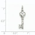 thumbnail image 2 of 14k White Gold Polished Key Charm Pendant Necklace Measures 25x7.3mm Jewelry Gifts for Women, 2 of 2