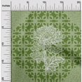 thumbnail image 2 of oneOone Cotton Cambric Green Fabric Asian Japanese Floral Geometric With Flowers Sewing Fabric By The Yard Printed Diy Clothing Sewing Supplies 42 Inch Wide, 2 of 4