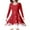 Red, variant on Girls Christmas Dresses Crew Neck A-Line Long Sleeve Girls Winter Dresses Baby Christmas Outfit Girls Formal Dresses Size 6-7 Years