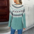 thumbnail image 4 of Womens Long Sleeve T-Shirts Long Sleeve Chest Pocket Button Henley Neck Striped Graphic Tunic Tops Loose Casual Tees (M, Green|Boho), 4 of 7